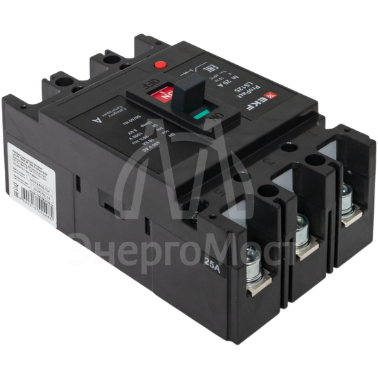 Выключатель автоматический 3п 25А 18кА LS125 ProPact EKF mccb-125-18-3-25-ls