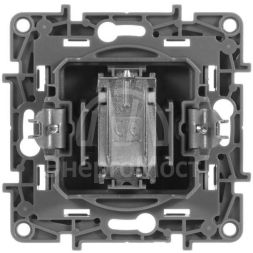 Розетка телевизионная TV СП Etika 2дБ 0-2400МГц с топологией &amp;quot;звезда&amp;quot; механизм антрацит Leg 672651