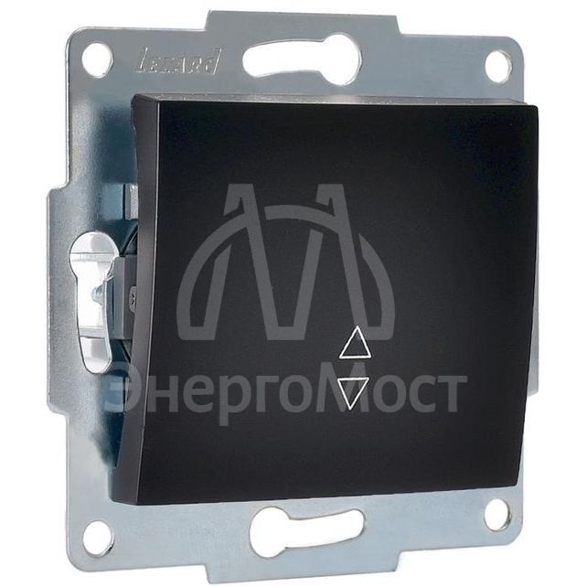 Механизм выключателя проходного 1-кл. 1п СП Karina 10А IP20 черн. бархат LEZARD 707-4288-105