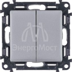 Механизм выключателя 2-кл. СП Valena Life 10А IP20 250В с лиц. панелью безвинт. зажимы алюм. Leg 752605