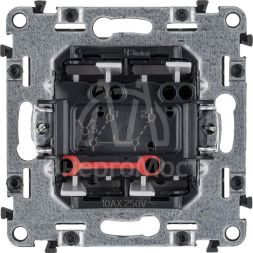 Механизм выключателя 2-кл. СП Valena Life 10А IP20 250В с лиц. панелью безвинт. зажимы алюм. Leg 752605