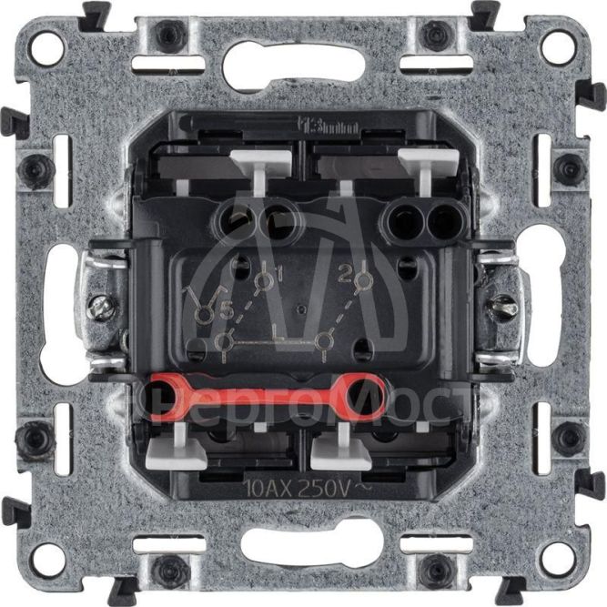 Механизм выключателя 2-кл. СП Valena Life 10А IP20 250В с лиц. панелью безвинт. зажимы алюм. Leg 752605