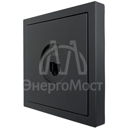 Розетка компьютерная 1-мест. СП ZIMA IP20 черн. бархат LEZARD 704-4288-140