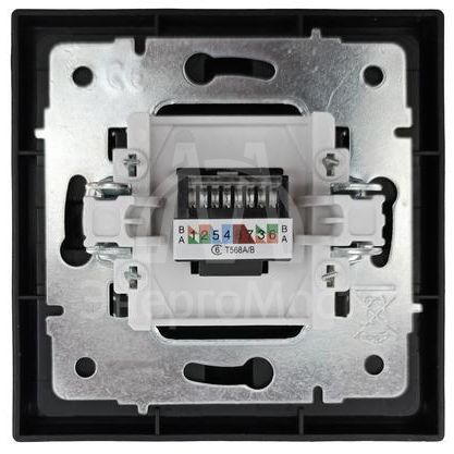 Розетка компьютерная 1-мест. СП ZIMA IP20 черн. бархат LEZARD 704-4288-140