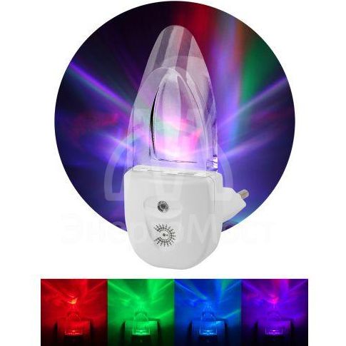 Светильник NN-618-LS-W ночник &amp;quot;Кристалл&amp;quot; от сети с сенсором бел. ЭРА Б0019102