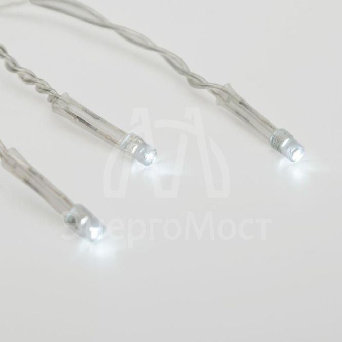 Гирлянда светодиодная &amp;quot;Светодиодный Дождь&amp;quot; 3х2м 240LED бел. IP20 230В свечение с динамикой провод прозр. Neon-Night 235-091
