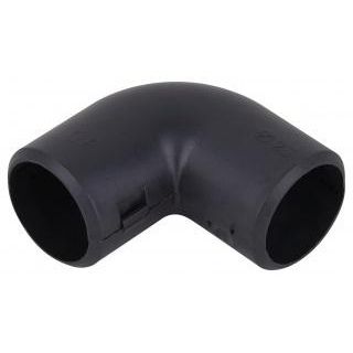 Угол соединительный 90град. для трубы 25мм черн. Ruvinil У01225Ч