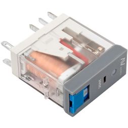 Реле промежуточное с кнопкой и мех. индикацией RPAt 22/2 8А 24В DC EKF rpat-22-2-24DC