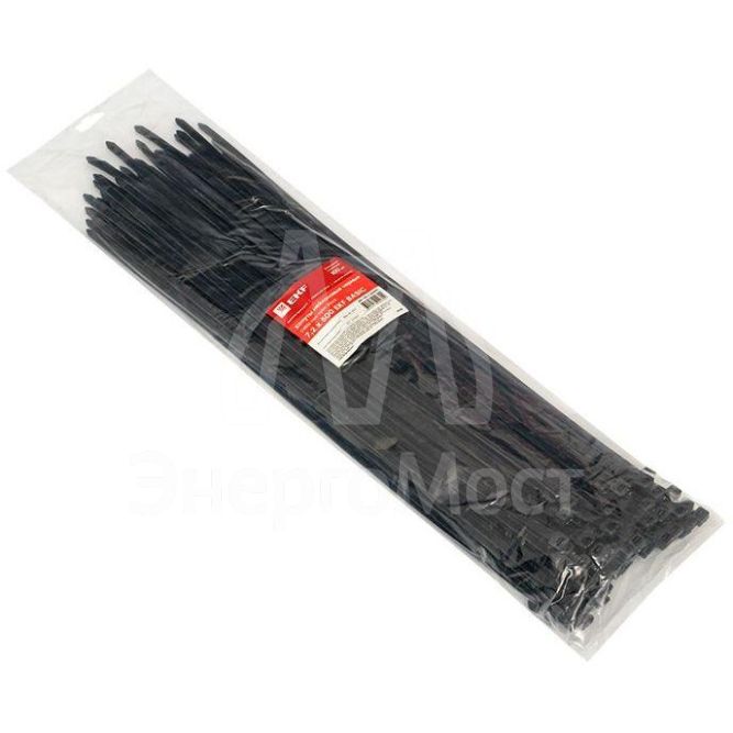 Хомут кабельный 7.2х500 нейл. черн. (уп.100шт) EKF plc-cb-7.2x500