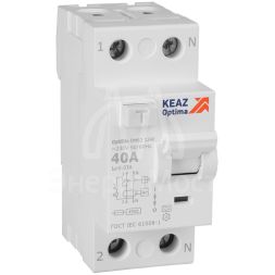 Выключатель дифференциального тока (УЗО) 2п 40А 30мА тип A 4.5кА OptiDin DM63-2240 УХЛ4 КЭАЗ 343913
