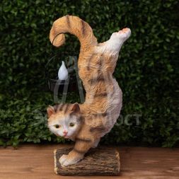 Светильник уличный ERASF22-01 Кот Акробат на солнечных батареях садовый 37см ЭРА Б0053352