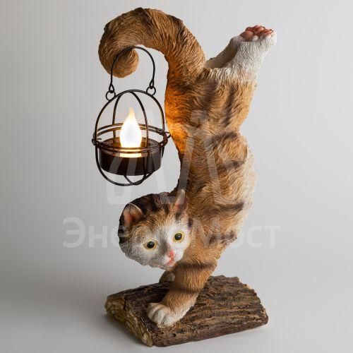 Светильник уличный ERASF22-01 Кот Акробат на солнечных батареях садовый 37см ЭРА Б0053352