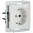 Розетка BRITE РС14-1-0-БрБ 16А с заземл. защ. шторки бел. IEK BR-R14-16-K01