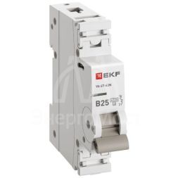 Выключатель автоматический модульный 1п 25А В 4.5кА ВА 47-63N PROxima EKF M634125B