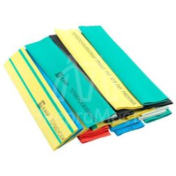 Набор трубок термоусадочных ТУТ нг тонкостен. 12/6 (7 цветов по 3шт 100мм) EKF tut-n-12