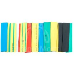 Набор трубок термоусадочных ТУТ нг тонкостен. 12/6 (7 цветов по 3шт 100мм) EKF tut-n-12