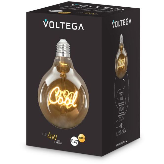 Лампа светодиодная филаментная Loft 271 G125 4Вт 2500К E27 Voltega 8554