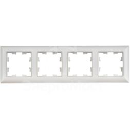 Рамка 4-м BRITE РУ-4-БрАБ арктич. бел./бел. IEK BR-M42-12-K91
