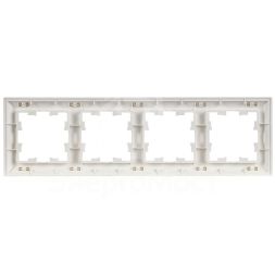 Рамка 4-м BRITE РУ-4-БрАБ арктич. бел./бел. IEK BR-M42-12-K91