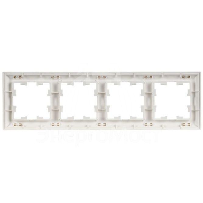 Рамка 4-м BRITE РУ-4-БрАБ арктич. бел./бел. IEK BR-M42-12-K91