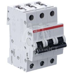 Выключатель автоматический модульный 3п C 16А 6кА S203 C16 ABB 2CDS253001R0164