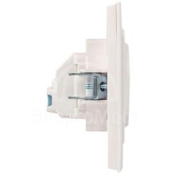 Розетка 1-м СП Стокгольм 16А IP20 с заземл. защ. шторки бел. PROxima EKF EXR16-028-10