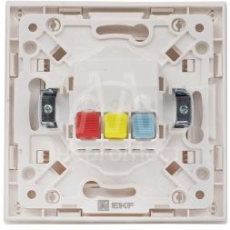 Розетка 1-м СП Стокгольм 16А IP20 с заземл. защ. шторки бел. PROxima EKF EXR16-028-10