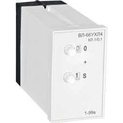 Реле времени ВЛ-66 УХЛ4 110/220В 0.1-9.9с задержка на вкл. ток контактов исполнит. реле 4А 1НО+1НЗ A8011-76912196