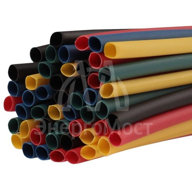 Набор трубок термоусадочных ТУТ 3.0/1.5мм 1м (уп.50шт) 5 цветов Rexant 29-0152