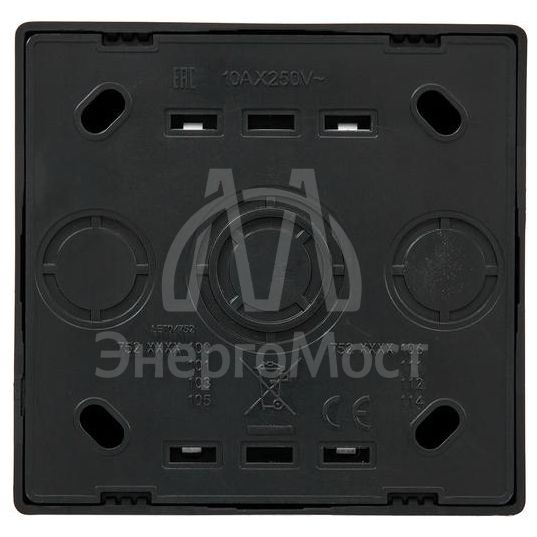 Выключатель 1-клав. LETO черн. бархат LEZARD 752-4200-100