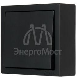 Выключатель 1-клав. LETO черн. бархат LEZARD 752-4200-100