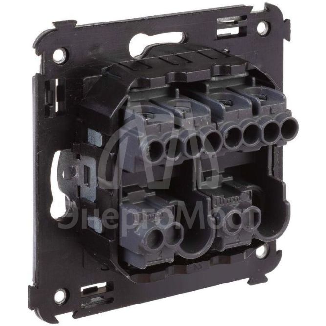 Выключатель 2-кл. СП Avanti &amp;quot;Черный матовый&amp;quot; DKC 4412104