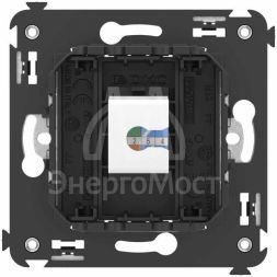 Розетка компьютерная 1-м СП Avanti &amp;quot;Черный матовый&amp;quot; RJ45 кат.6 без шторок механизм DKC 4412693