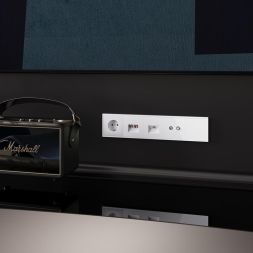 Розетка телевизионная оконечная TV + SAT 2-м СП S70 механизм бел. глянцевый Voltum VLS060401