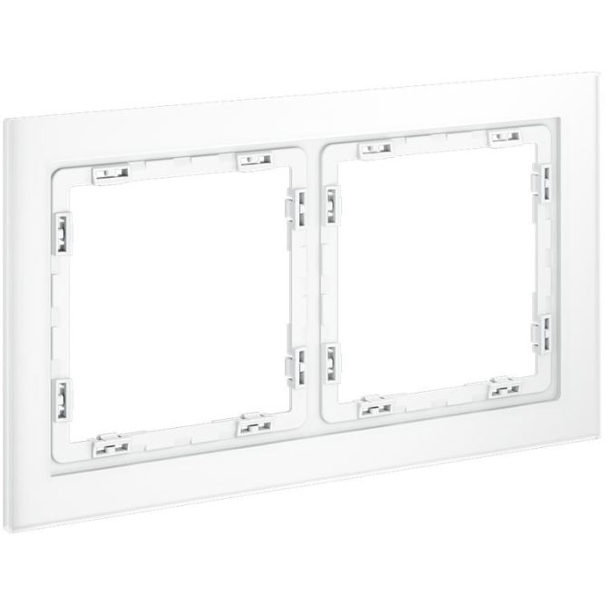 Рамка 2-м S70 стеклян. бел. матов. Voltum VLS110202
