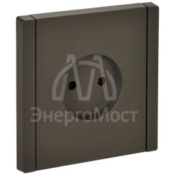 Розетка 1-м СП FORTE&PIANO FP318 10А без заземл. без защ. шторок винт. крепл. сер. IEK FP-R10-10-K03