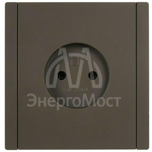 Розетка 1-м СП FORTE&amp;amp;PIANO FP318 10А без заземл. без защ. шторок винт. крепл. сер. IEK FP-R10-10-K03