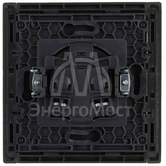 Розетка 1-м СП FORTE&amp;amp;PIANO FP318 10А без заземл. без защ. шторок винт. крепл. сер. IEK FP-R10-10-K03