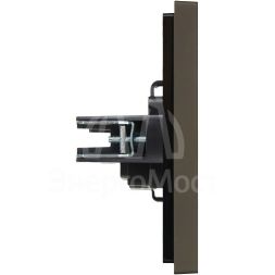 Розетка 1-м СП FORTE&PIANO FP318 10А без заземл. без защ. шторок винт. крепл. сер. IEK FP-R10-10-K03