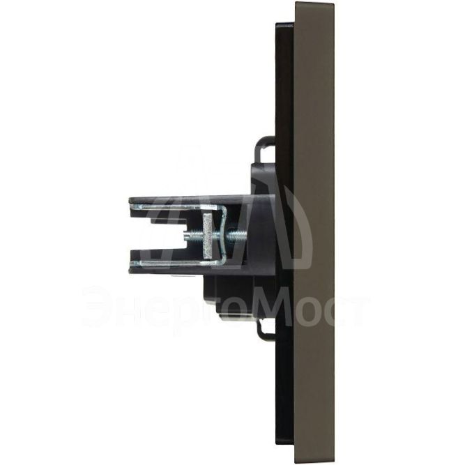 Розетка 1-м СП FORTE&amp;amp;PIANO FP318 10А без заземл. без защ. шторок винт. крепл. сер. IEK FP-R10-10-K03