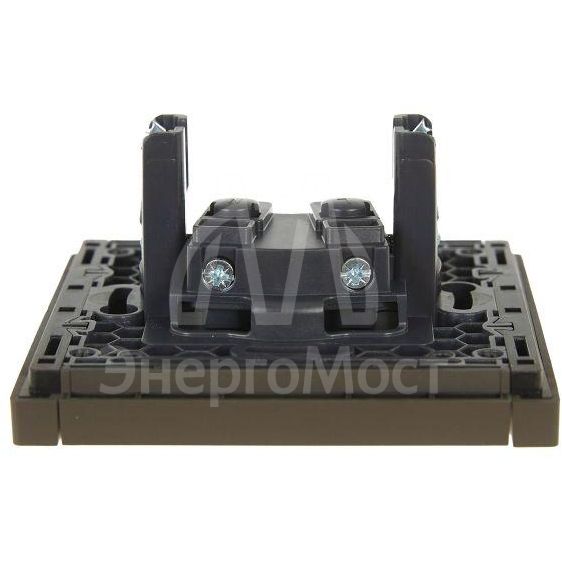 Розетка 1-м СП FORTE&amp;amp;PIANO FP318 10А без заземл. без защ. шторок винт. крепл. сер. IEK FP-R10-10-K03