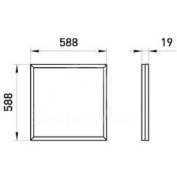 Светильник светодиодный SPO-640-3-6K-32 32Вт 6500К 3200лм IP40 588х588х19мм панель Грильято матов. Эра Б0061335