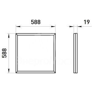 Светильник светодиодный SPO-640-3-6K-32 32Вт 6500К 3200лм IP40 588х588х19мм панель Грильято матов. Эра Б0061335