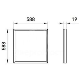 Светильник светодиодный SPO-640-3-6K-32 32Вт 6500К 3200лм IP40 588х588х19мм панель Грильято матов. Эра Б0061335