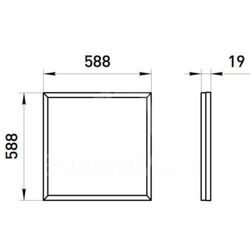 Светильник светодиодный SPO-640-3-6K-32 32Вт 6500К 3200лм IP40 588х588х19мм панель Грильято матов. Эра Б0061335