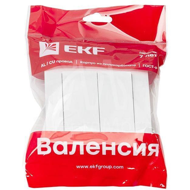 Выключатель 2-кл. СП Валенсия 10А IP20 бел. PROxima EKF EWV10-023-10