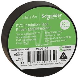 Изолента ПВХ 19мм (рул.20м) черн. SchE IMT38203