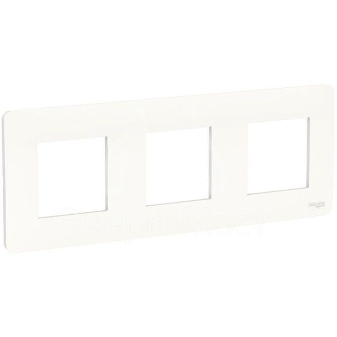 Рамка 3-м UNICA STUDIO бел. SchE NU200618