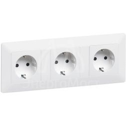 Рамка 3-м Valena Life универсальная бел. Leg 754003