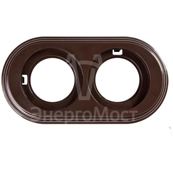 Рамка 2-м Лизетта ретро ABS-пластик корич. Bironi BF1-620-22